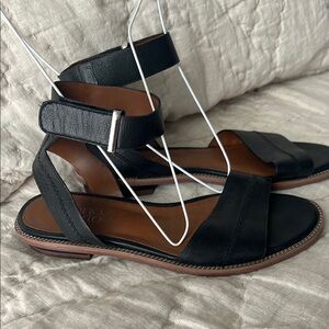 Black Leather Sandals by Franco Sarto size 6
